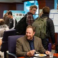 Students and faculty converse at the Ott Luncheon Friday Oct 5